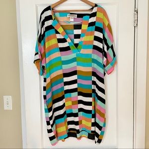 Mara Hoffman Rainbow Flag Striped Dress